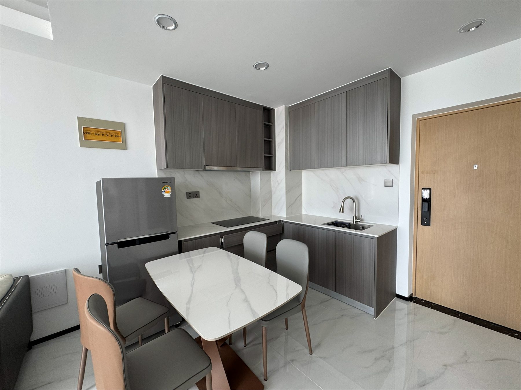 Bright Furnished One Bedroom Residence interior at The Pinnacle Residence in Phnom Penh